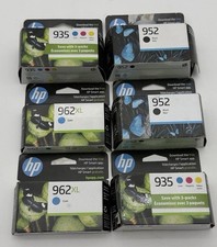 Lot of 6 Genuine HP Ink 935 3-Pack 952 Black 962XL Cyan Original