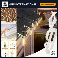 Christmas Light Clips - 100 Pack Shingle Gutter Clips for C7 C9 String Lights