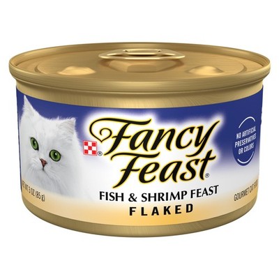 Purina Fancy Feast Wet Cat Food Flaked Fish and Shrimp Feast  Pack of 24 3 oz...