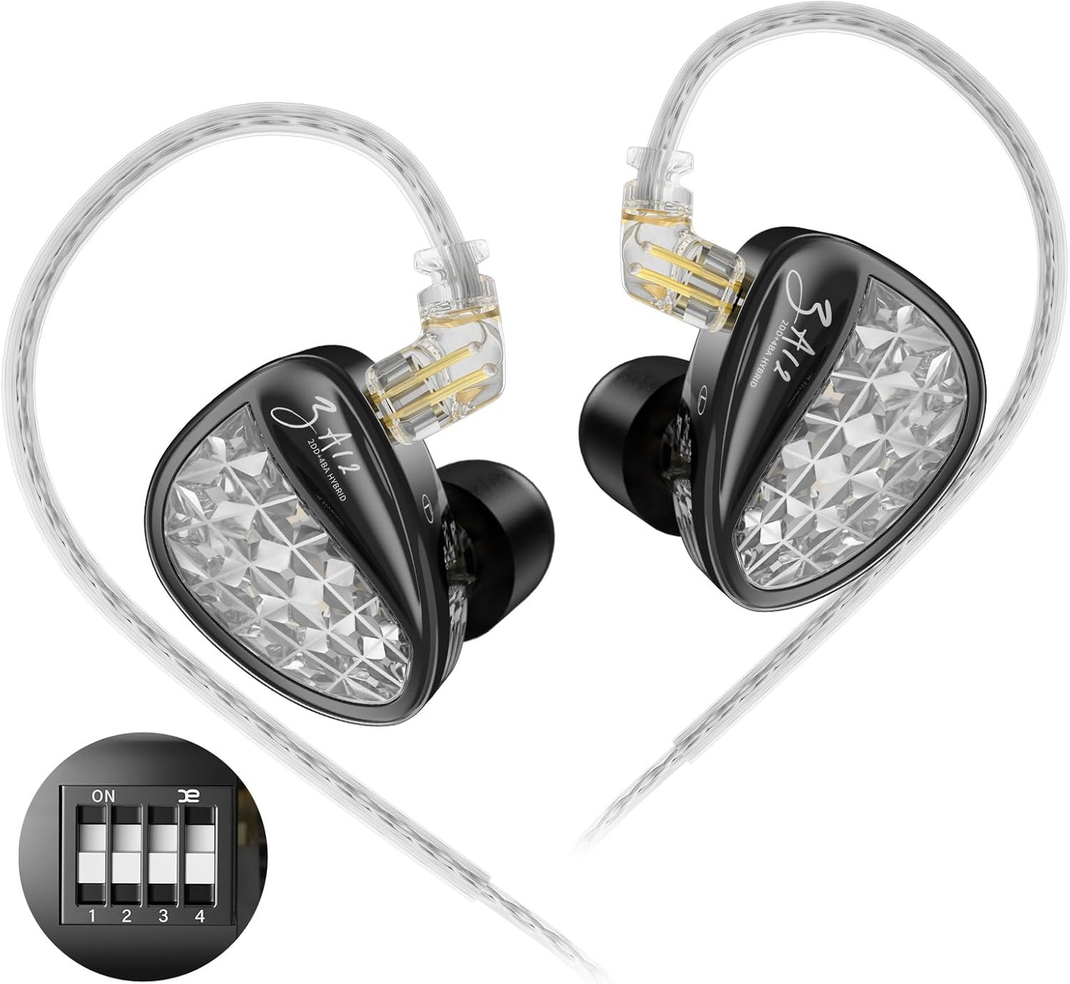 KZ ZA12 Cuffie Gamer e Musica - Driver Ibridi e Bassi Potenti