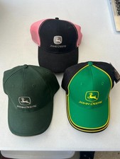 JOHN DEERE LOT OF 3 HATS NEW WITH TAGS, EMBROIDIERED, EXCELLENT CONDITION