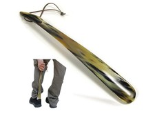 Shoe Horn Made with Real Horn Handmade. Easy Grip Long handle Shoehorn for Me...