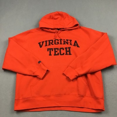 Virginia Tech Hokies Hoodie Men Extra Large Orange Jansport Sweatshirt NCAA XL *