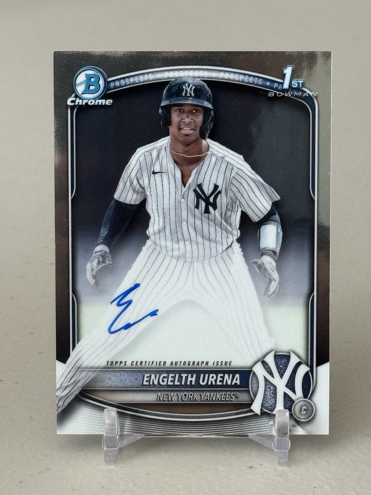 2025 Bowman Chrome Auto Engelth Urena #CPA-EU (AU, RC) New York Yankees