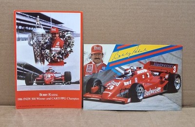Bobby Rahal 1986 Indy 500 Champion Memorabilia Set: Signed Postcard & Victory...