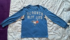 Vintage 1990s Toronto Blue Jays baseball long sleeve shirt . 