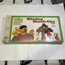 Vintage Sesame Street Missing Match Ups Game By Milton Bradley Co 100% Complete