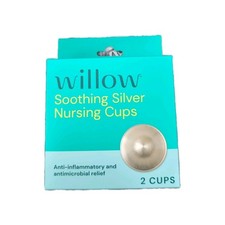 Willow - Silver Nursing Cups, 2 Pack, Breastfeeding Nipple Covers for Protect...