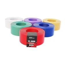  14 Gauge Color Combo Automotive Low Voltage Primary Wire Roll (300 ft 50 ft 6