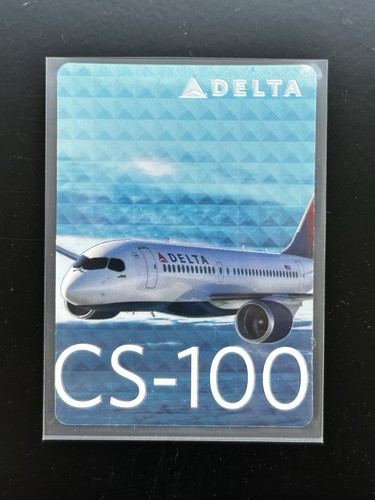 Delta Airlines Bombardier CS-100 Trading Card #51 