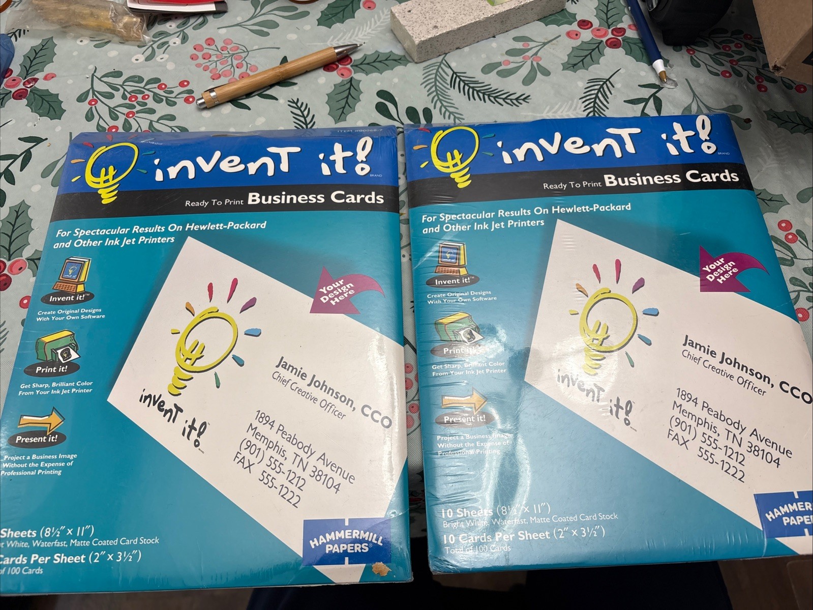 2 X Hammermill Invent It Blank Business Cards UPC: 010199000682