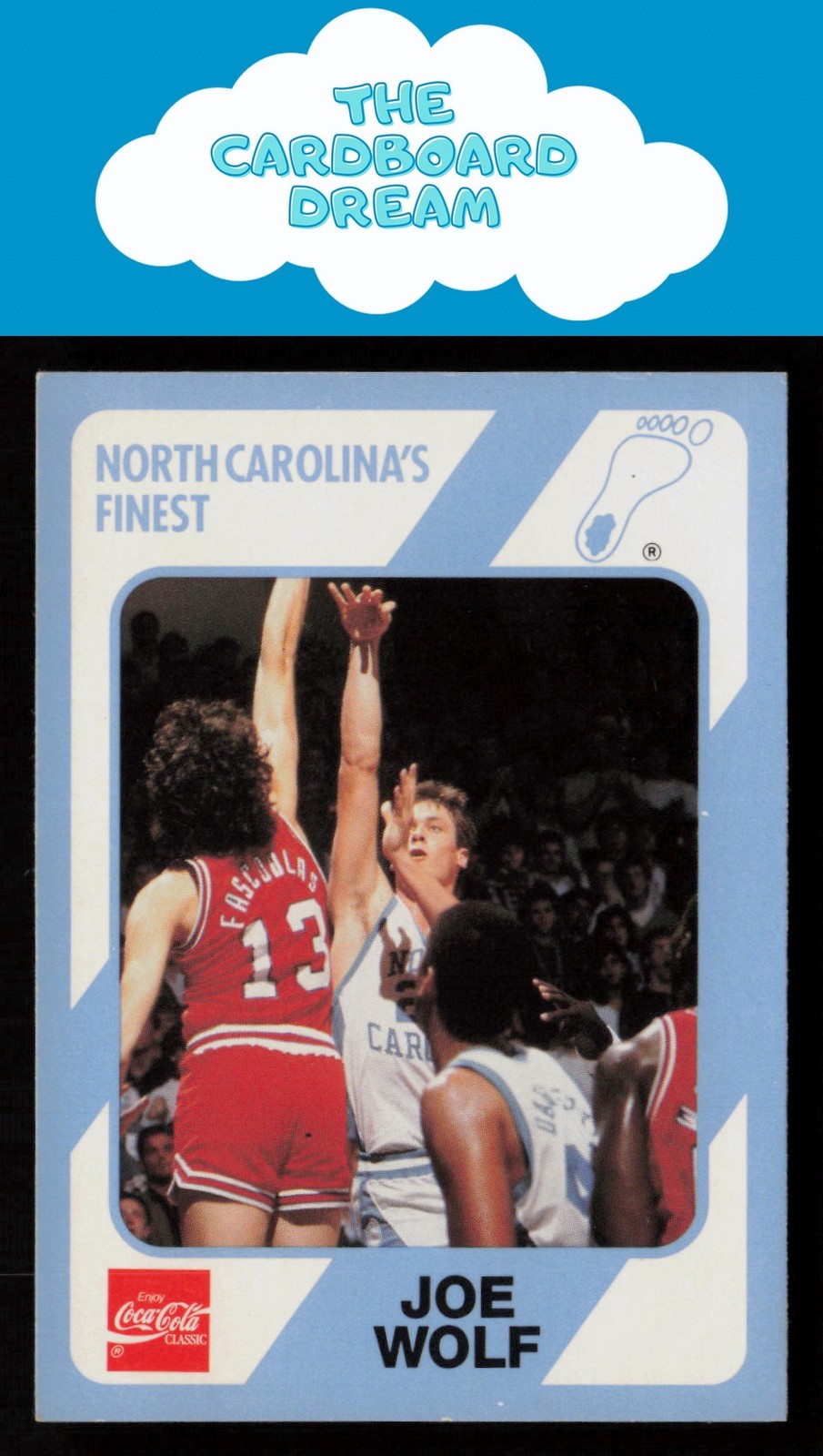 Joe Wolf 1989 Collegiate Collection North Carolina's Finest #138 Tar Heels