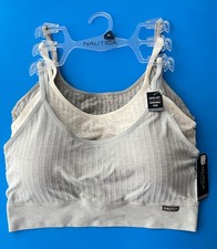 NAUTICA 3 PK BRAS SIZE XL NT1013 SUPER SOFT COMFORT SEAMLESS RIBBED NWT