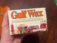 Gulf Wax 1 LB Household Paraffin Wax NEW Canning Candle Making Block NOS Vtg