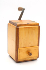 Leinbrock Ideal Handkaffeemühle aus Holz & Metall mit Handkurbel antik Vintage