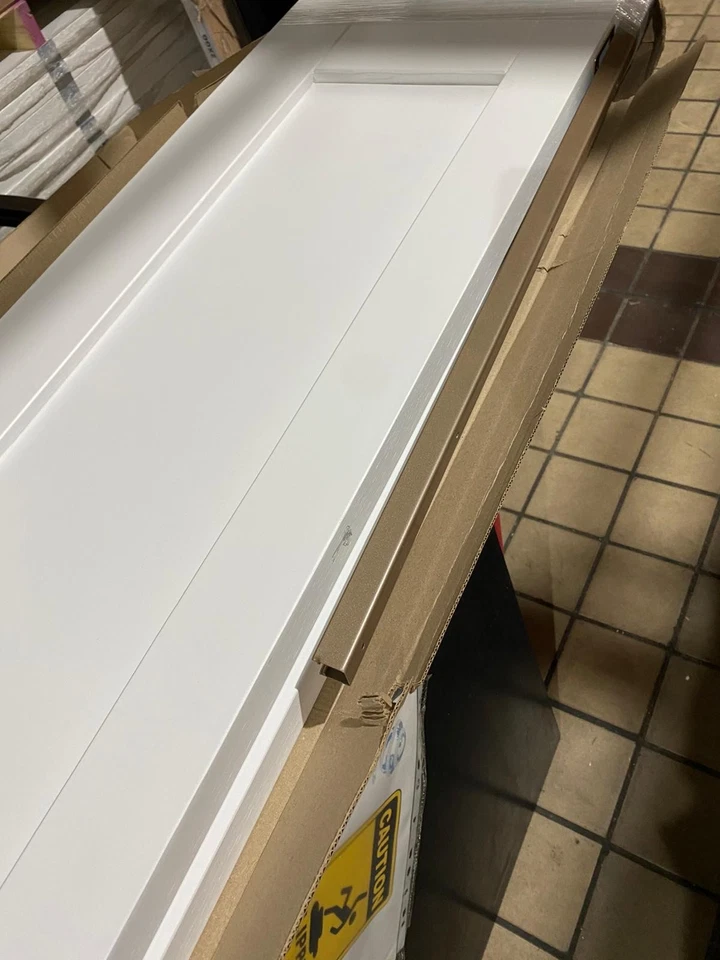 White Bi-Fold Pattern 10 1 Panel Solid Internal Door (78"x30") + UK Delivery - Image 3 of 4