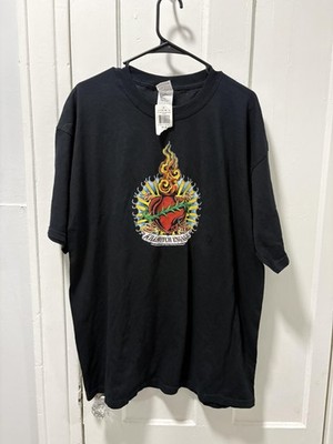 Vintage Killswitch Engage Shirt Mens XL Black Flaming Heart Band Metal Tee 2004