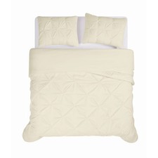 Truly Soft Twin/Twin XL Pleated Comforter Set Cream