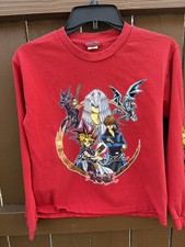 Vintage 1996 Yu-Gi-Oh Red Youth M Kids Long Sleeve 100 cotton Anime