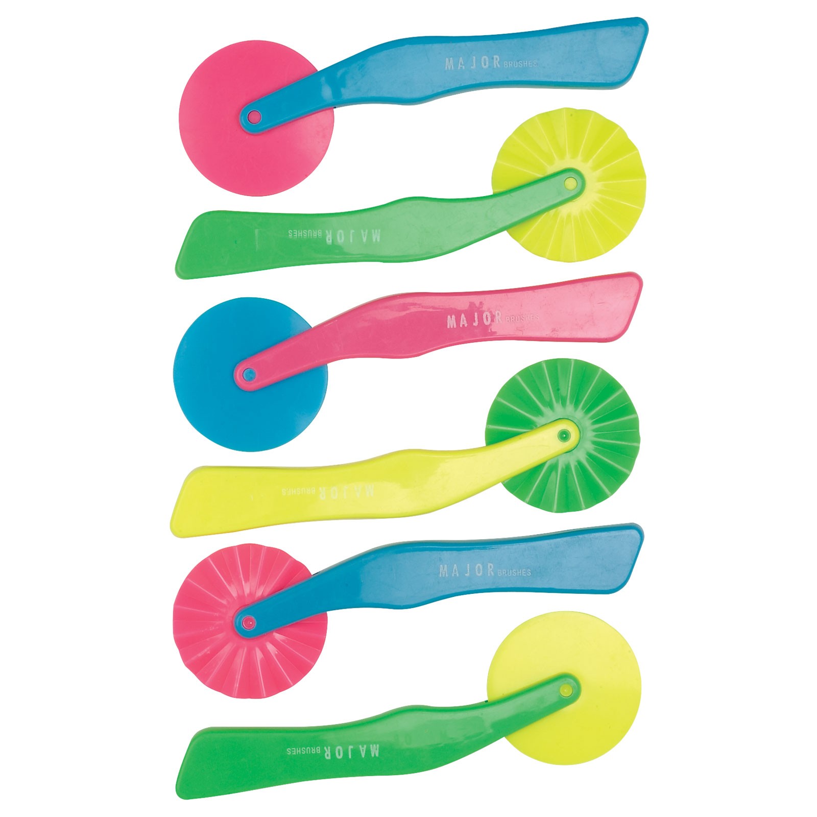 Major Brushes Plastic Clay Cutter Roller Set 6