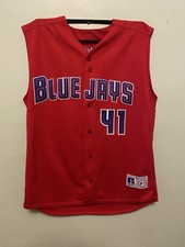 Pat Hentgen Toronto Blue Jays 1997 Canada Day Jersey Russell XXL