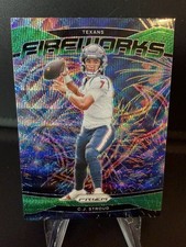 2024 Panini Prizm #3 C.J. Stroud Fireworks Green Prizm