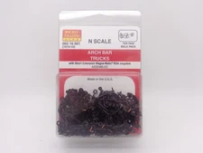 Micro-Trains 00310001 N Arch Bar TrucksW/Short Extension Couplers (Pair of 10)