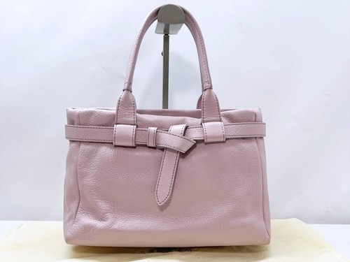 Tsuchiya Kaban Seizojo Clarte Tote Leather Magnetic 3 Pockets Pink 30x20x10 cm