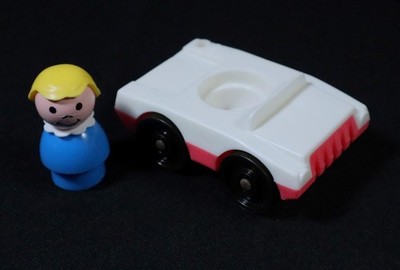Exc. Vintage Fisher Price Little People Pink White Beauty Salon Shop Car & Girl