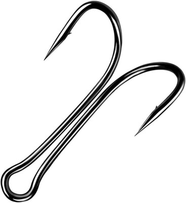 Doppelte Angelhaken, 50 Stück Fishing Treble Hooks, Ersatz Angelhaken mit Scharf