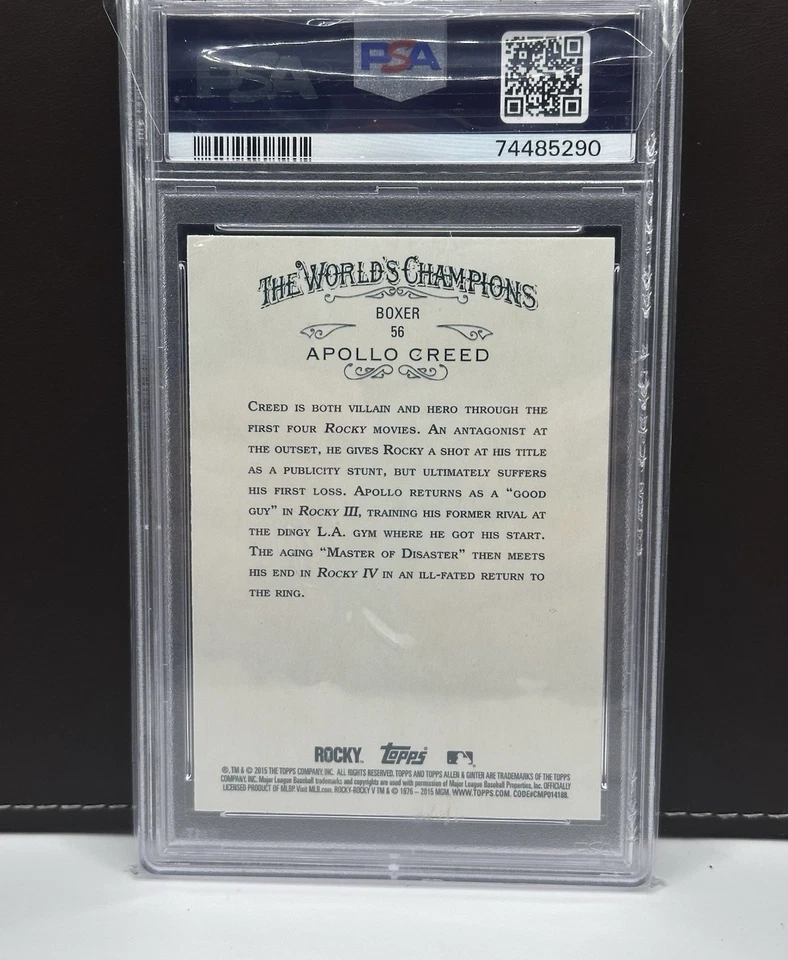 2015 Allen & Ginter’s Rocky Balboa-PSA 10s Full Set- Rocky III - One Of A Kind - Image 3 of 4