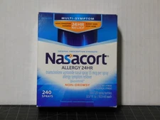 NASACORT ALLERGY 24HR ALLERGY SPRAY 240 SPRAYS EXP 9/2027 box damage