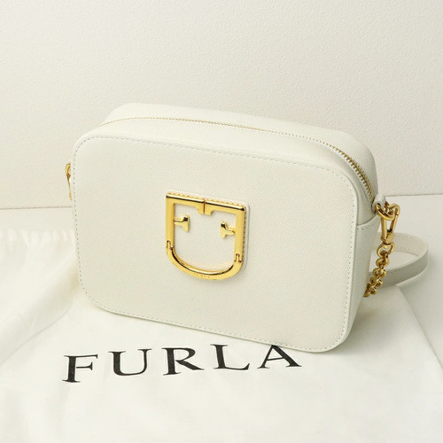 FURLA Shoulder Bag Crossbody Brava Mini Leather Off-White