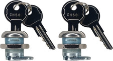  2 Pack Keyed Alike Truck Tool Box Locks with Keys - Replacement Pickup Toolbox