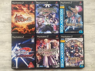 SONY PS2 Drag-On Dragoon 1 2 & Phantasy Star Universe Set aus Japan