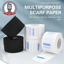 100 pcs/1 Roll Pro Stretchy Disposable Neck Paper Strips Barber Hairdressing USA