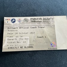 Millwall Coach Travel Ticket to Reading 2018/19