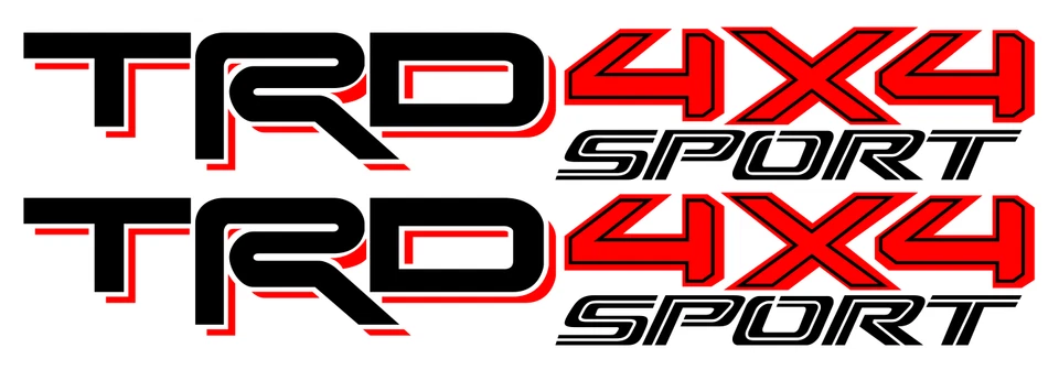 Par (2) calcomanías adhesivas deportivas TRD 4x4 de 22", para Toyota Tundra, Tacoma, 4Runner Foto 3 de 4