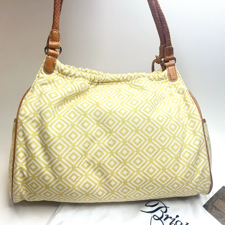 Amazing Beautiful BRIGHTON Rare Embroidered Satin/Canvas /Leather Large Tote - Image 2 of 4