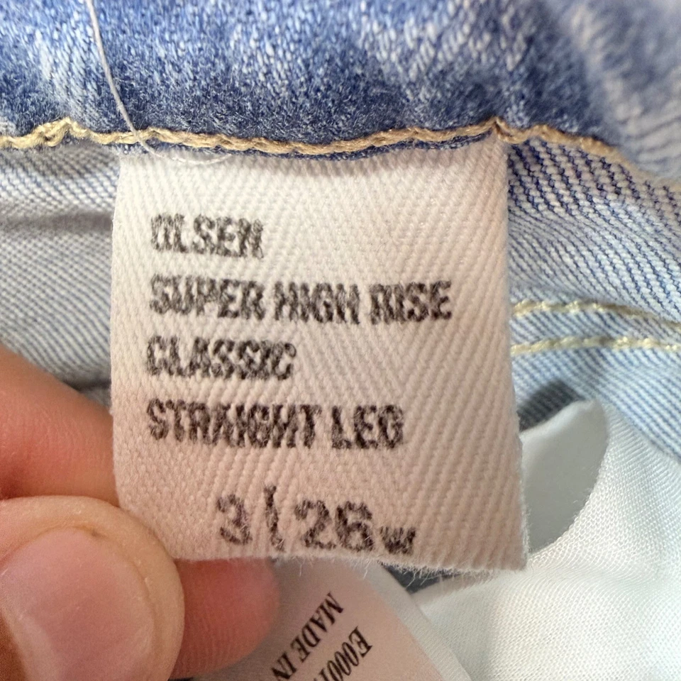 Eunina Olsen Super High Rise Classic Straight Leg Distressed Jeans - Image 4 of 4