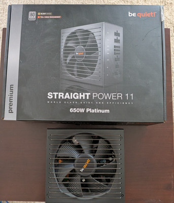 be quiet! straight power 11 650W Platinum Model E11-PT-650W with cables and box