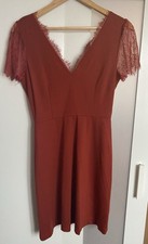 French connection Lace Sleeve V Neck Cocktail Dress Size S new