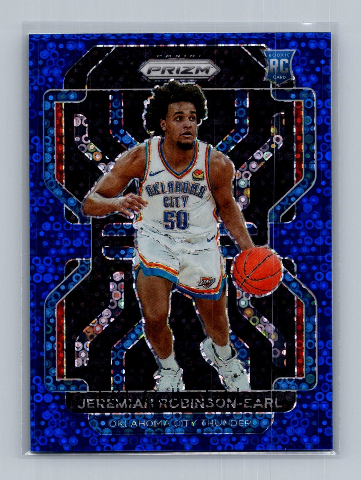 2021-22 Panini Prizm #319 Jeremiah Robinson-Earl Fast Break Blue #/150