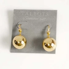 New Talbots Ball Statement Drop Earrings Chic Women Party Vacation Jewelry Gift