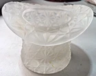 Fenton Frosted Glass Top Hat Toothpick/Match Holder, Daisy/Button Pattern
