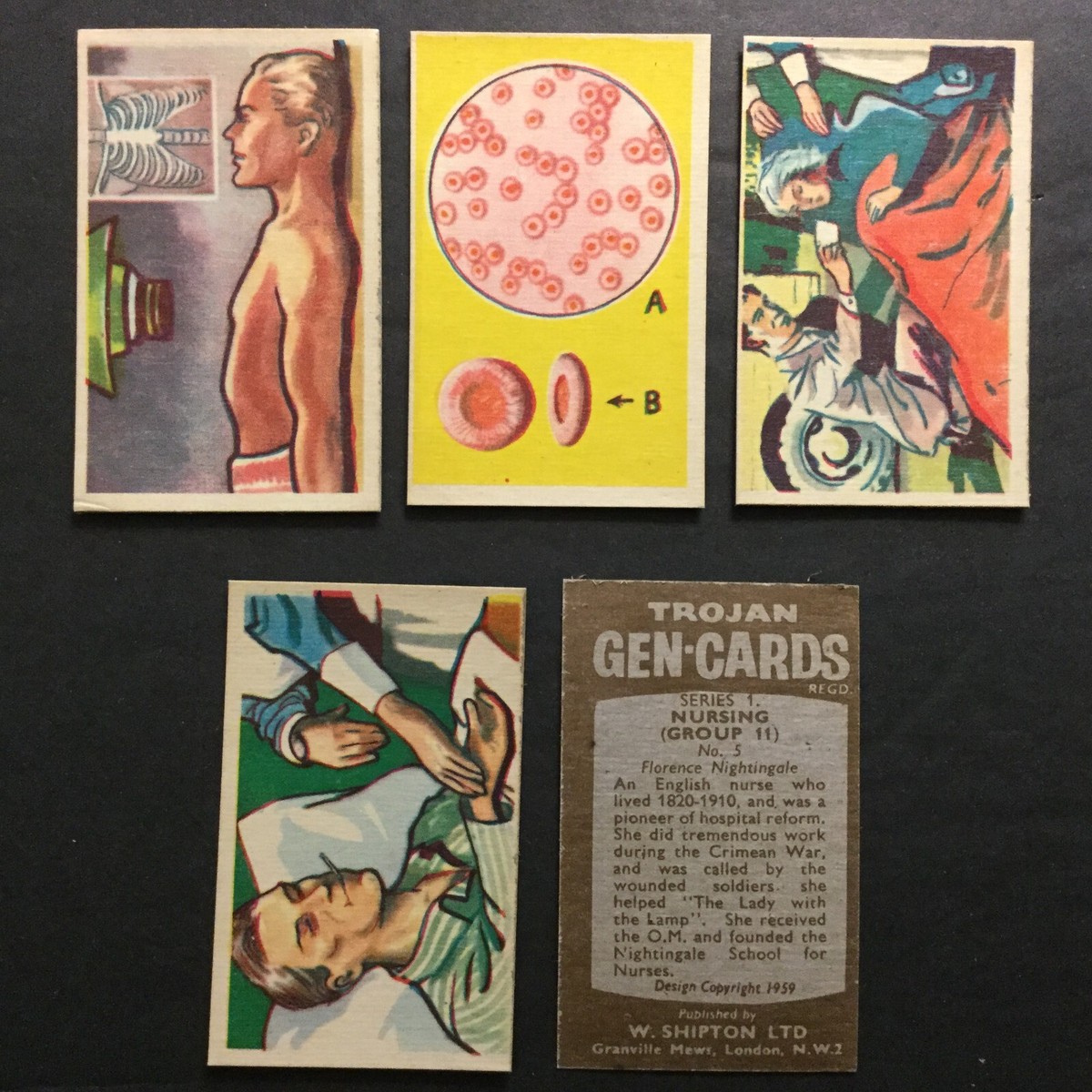 トランプ lotusinhand normal 1959 Shipton Group 11 Nursing Set of 5 Cards Sku656N | eBay