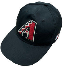 Arizona Diamondbacks Hat Cap Strap Back Black Red Plain Logo Base Ball Dad Mens