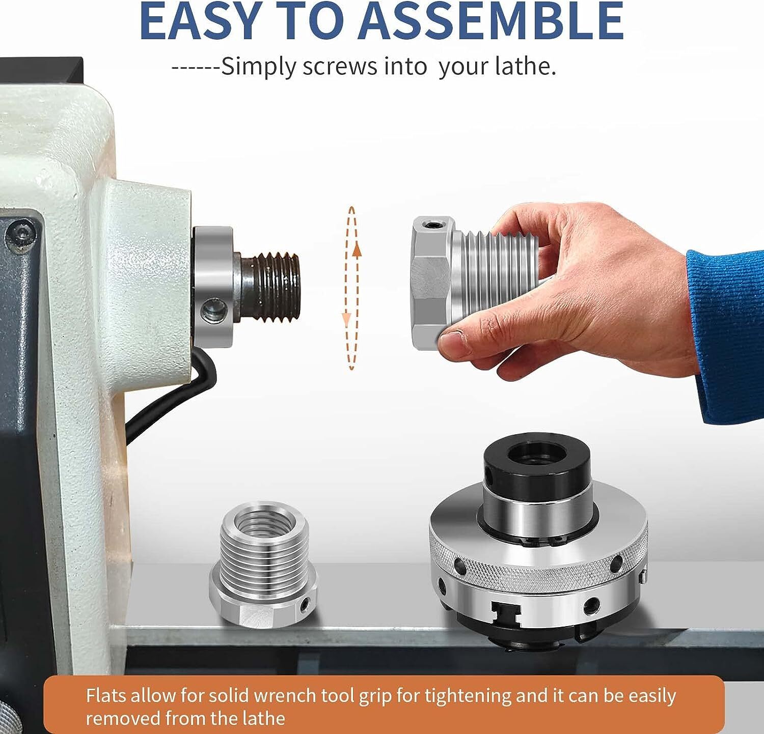 Woodworking Lathe Headstock Spindle Adapter,Converts 1"X8 TPI to 11/28 TPI eBay