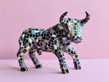 Stier   Figur   Kunst  Mosaik  Deco Höhe: 7,...