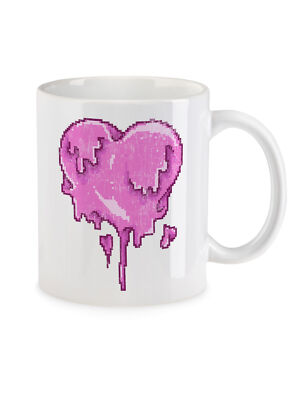 Pixel Melting Heart Kaffeetasse Pixel Retro Gamer Gaming Bit Schmelzendes Herz